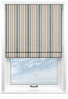 The British Stripe Co. Elizabeth, Polzeath No.1 - Twist&Fit Roman Blind